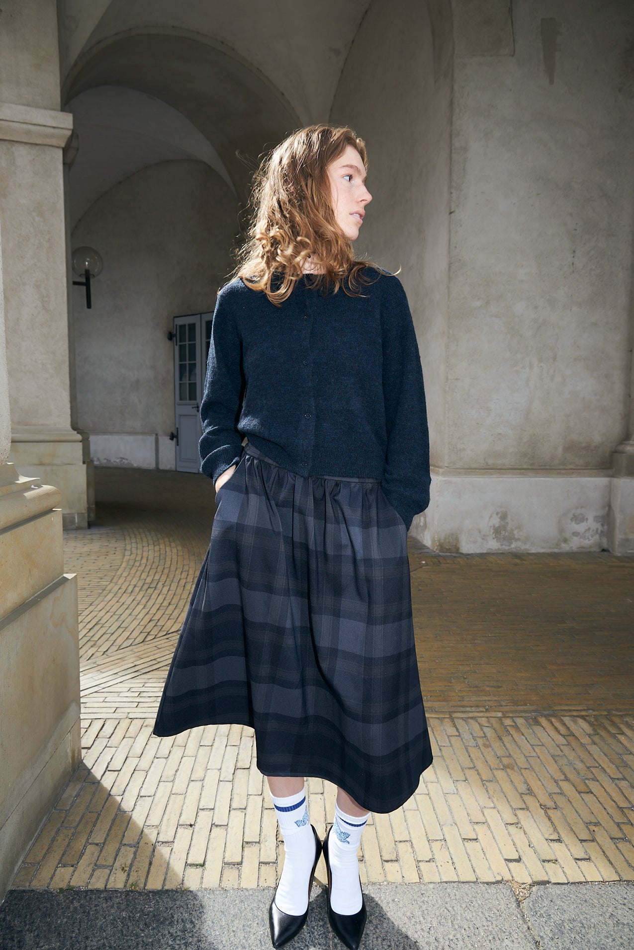 RoweLL Strikjakke - Navy