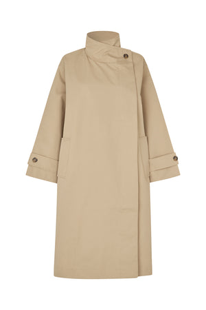 Lollys Laundry RussiLL lang Frakke Outerwear Beige
