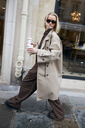 Lollys Laundry RussiLL lang Frakke Outerwear 08 08 Beige