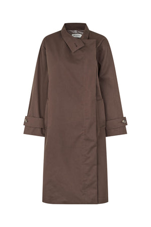 Lollys Laundry RussiLL lang Frakke Outerwear Mørkebrun