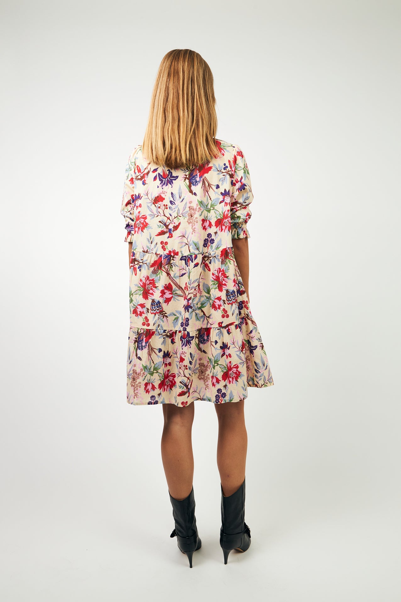 SabineLL kort kjole - 74 Flower Print