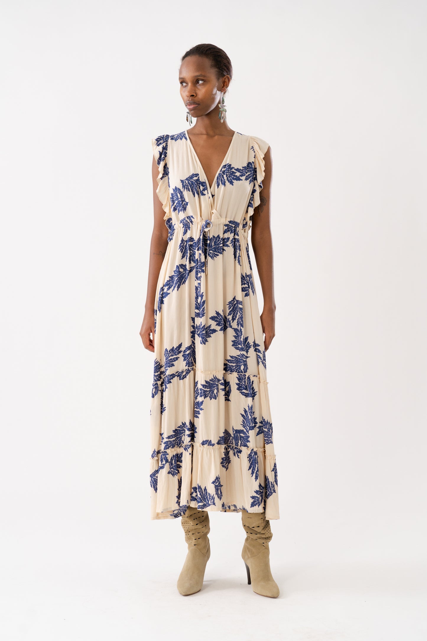 Lollys Laundry SamoLL Midi Dress SL Dress 74 Flower Print