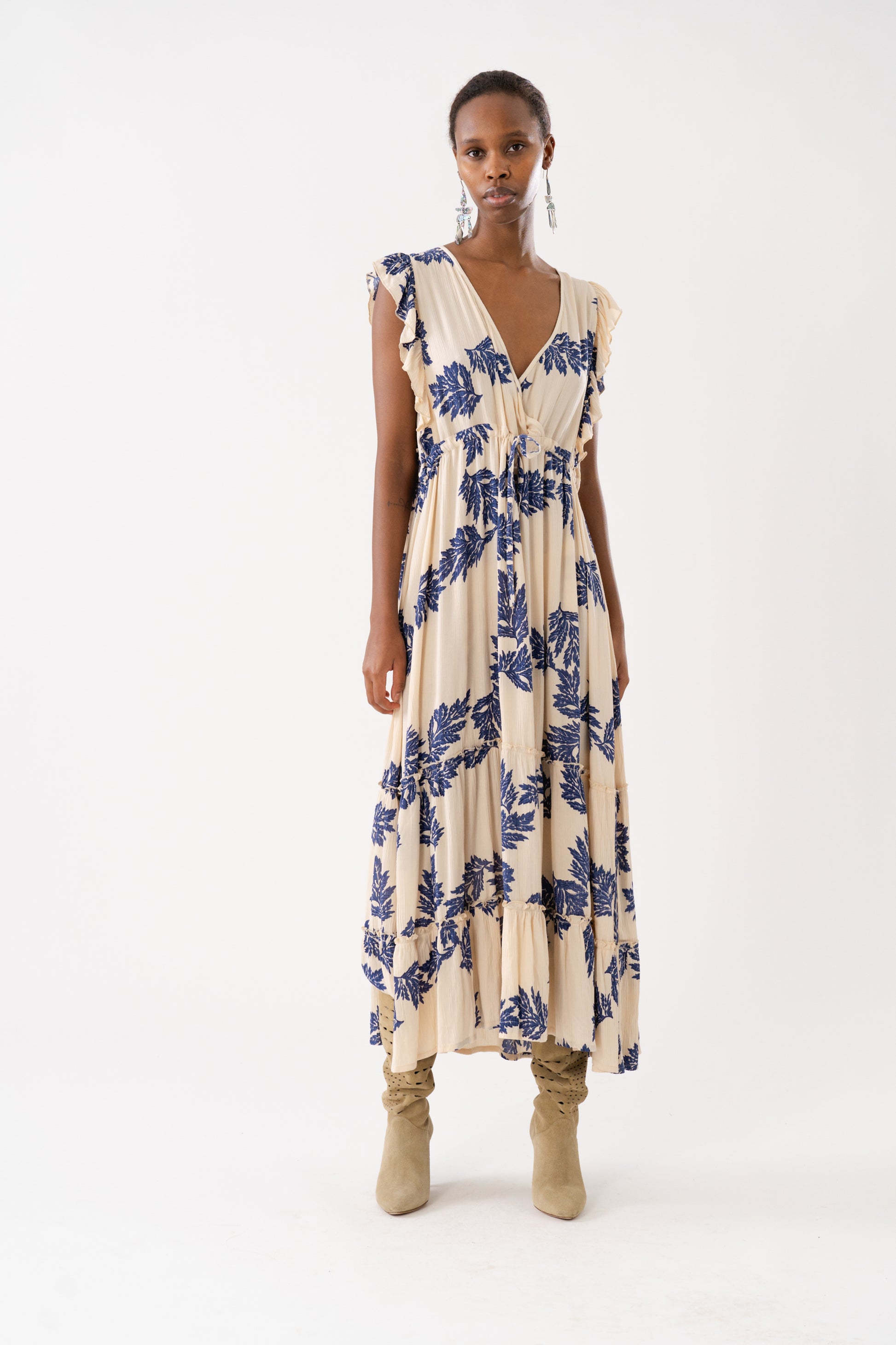 Lollys Laundry SamoLL Midi Dress SL Dress 74 Flower Print