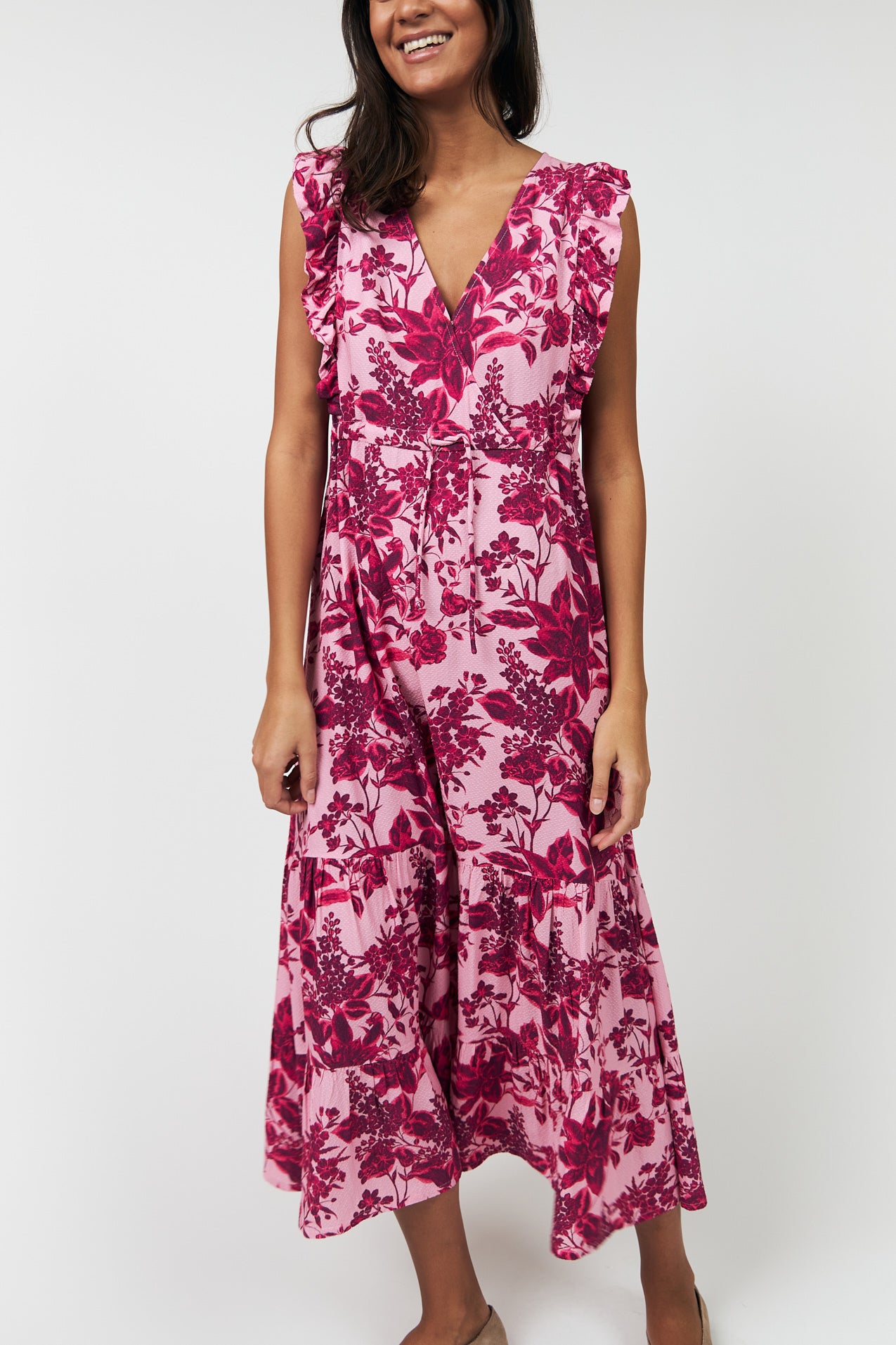 SamoLL Midi Kjole - 51 Pink