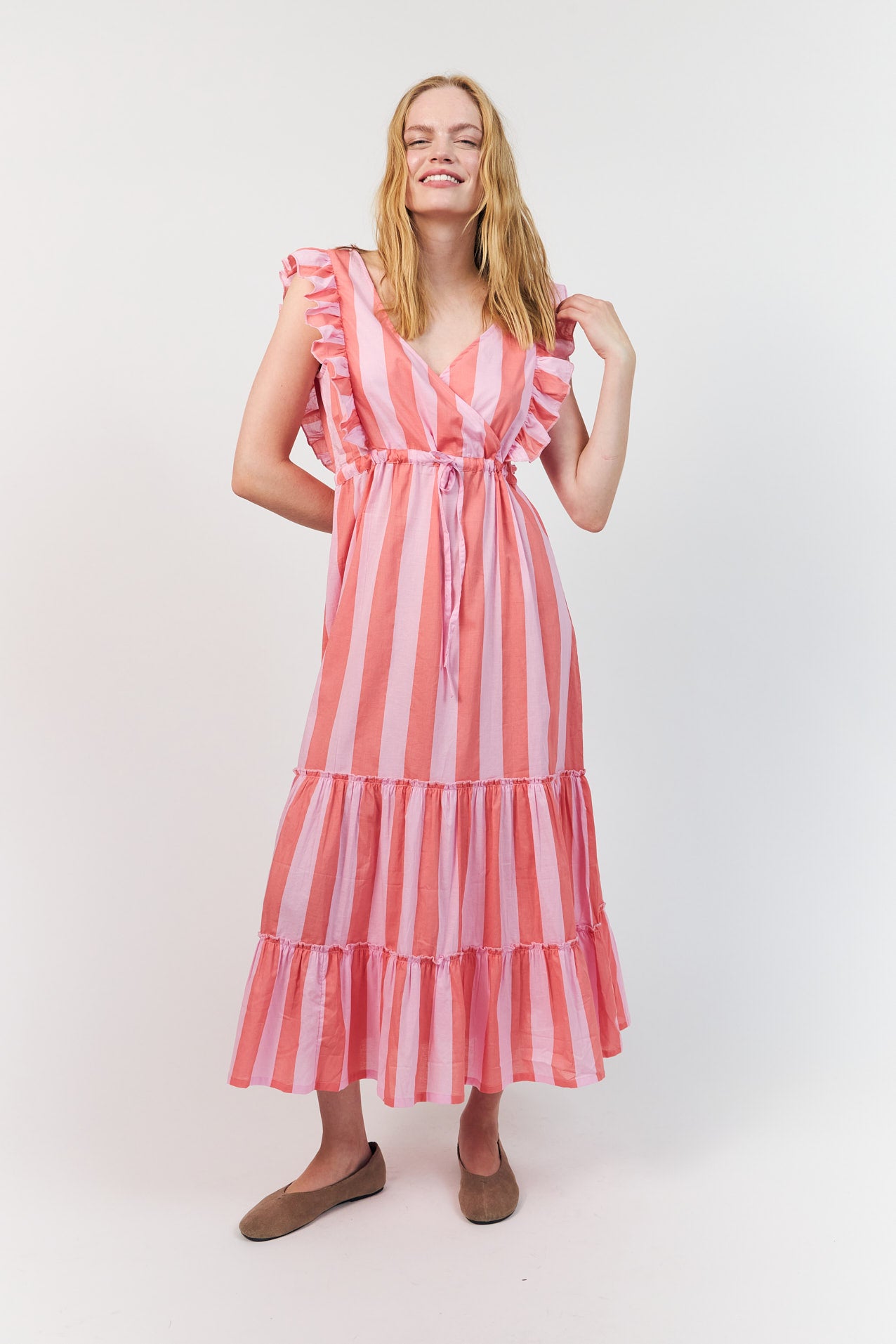Lollys Laundry SamoLL Midi Kjole Dress Lyserød