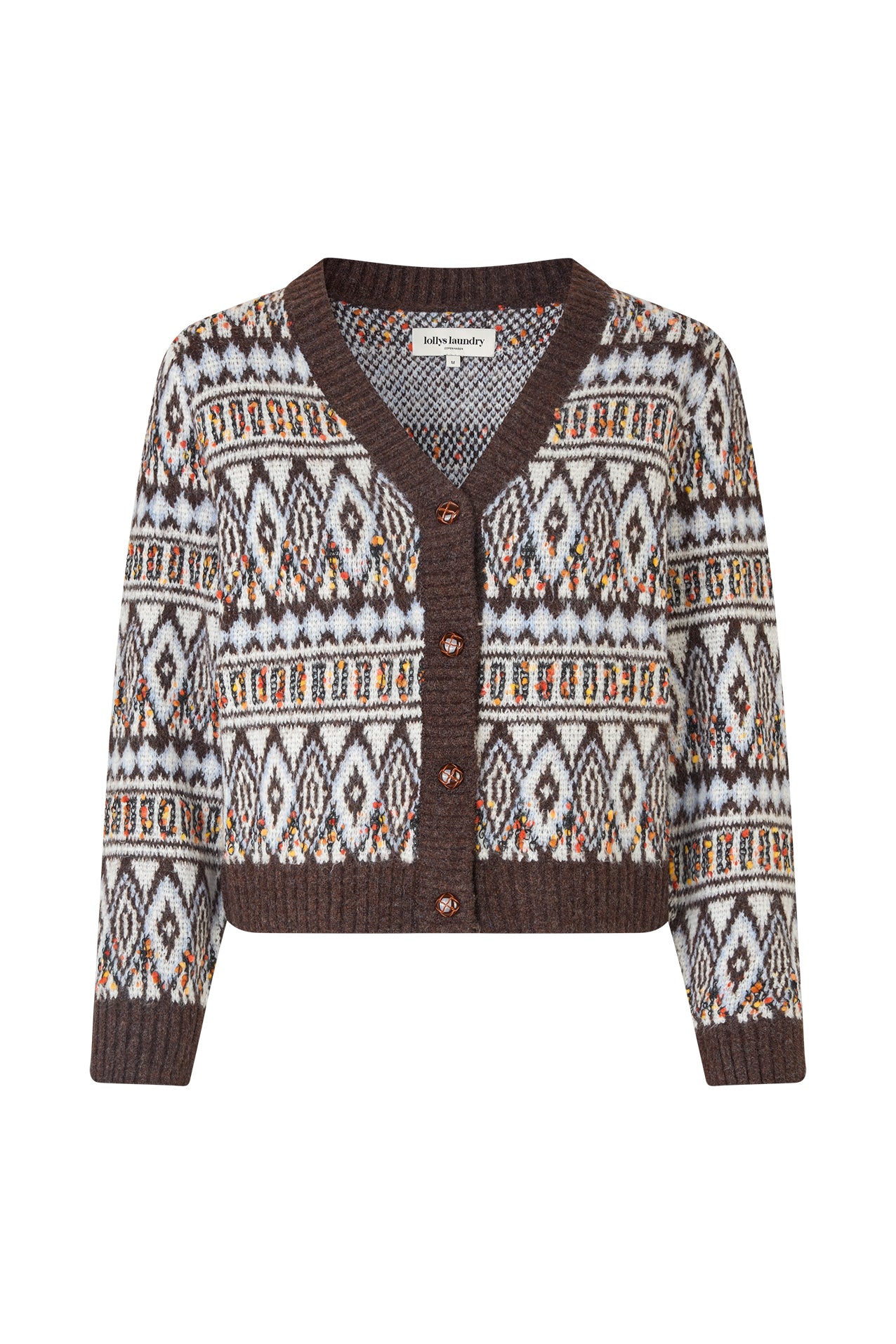 Lollys Laundry SaxoLL Strikket Cardigan Cardigan 87 Dark Mokka