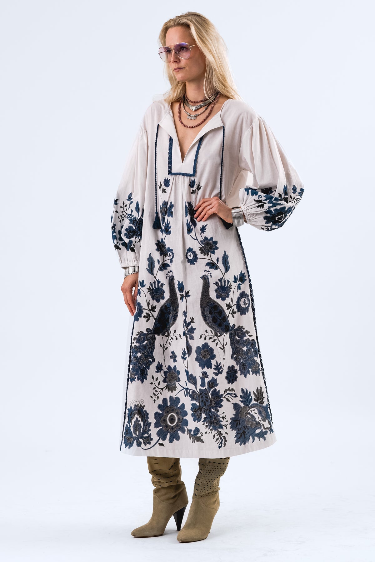 Lollys Laundry SiloLL Maxi Kjole Dress Creme