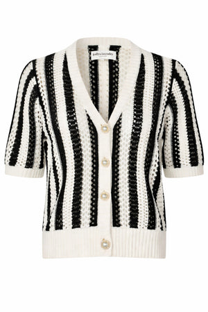 Lollys Laundry SivaLL Strikjakke Cardigan Sort