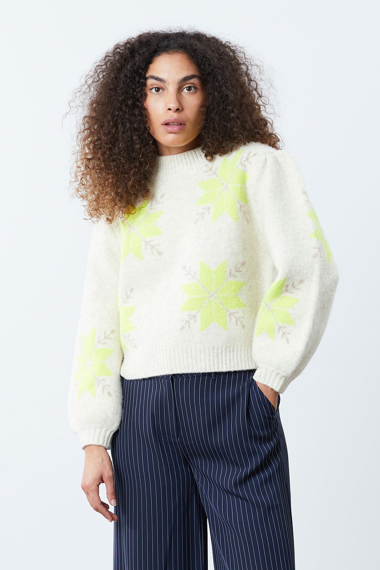 Lollys Laundry Suki Knit Jumper 02 Creme