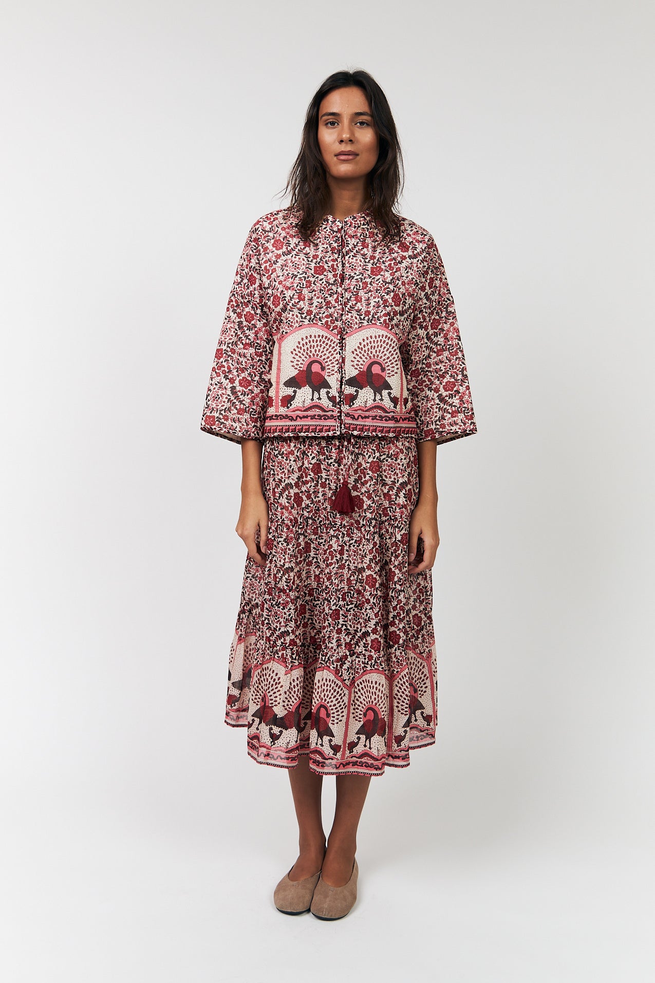 SunnyLL Midi Nederdel - Red