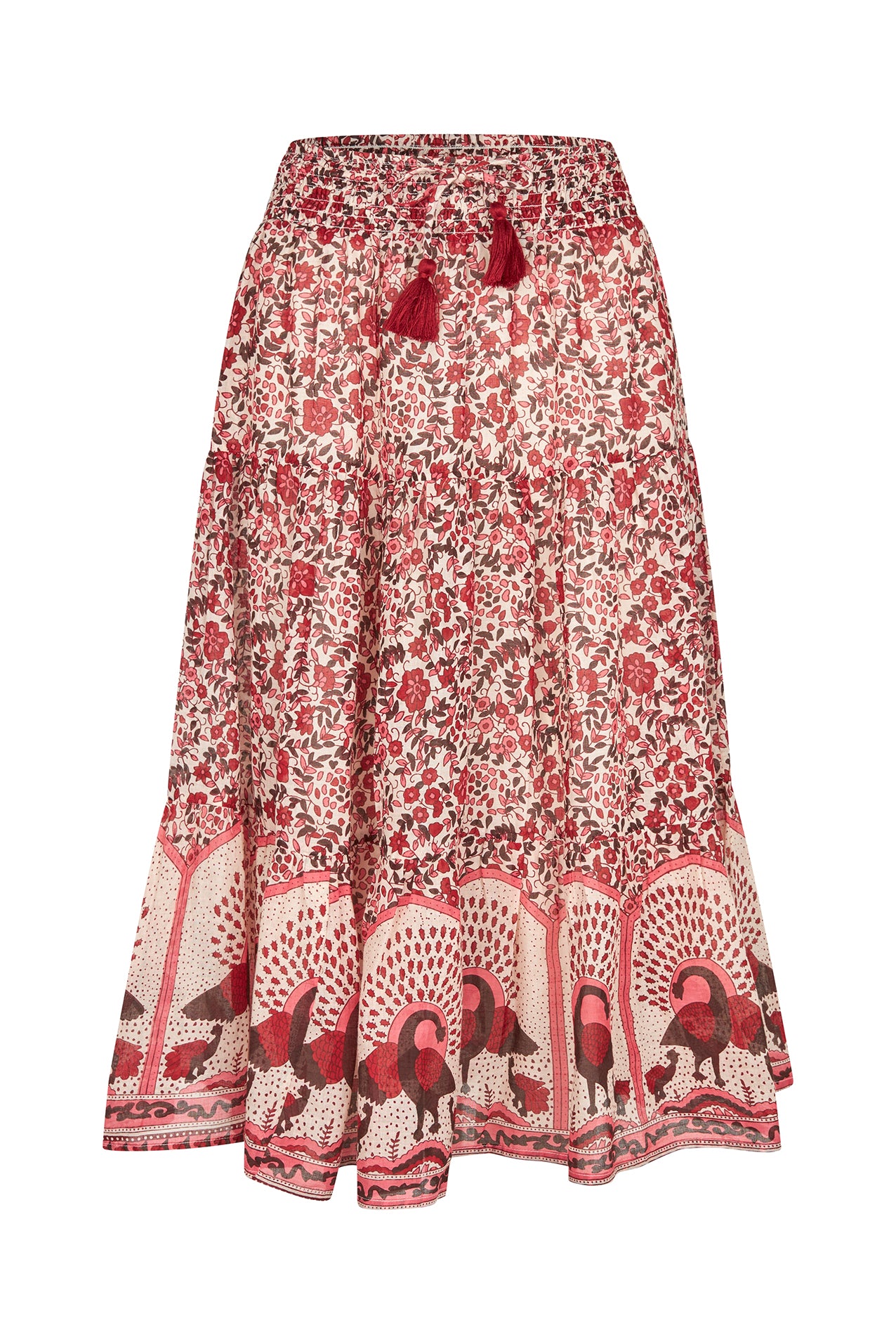 Lollys Laundry SunnyLL Midi Nederdel Skirt Rød