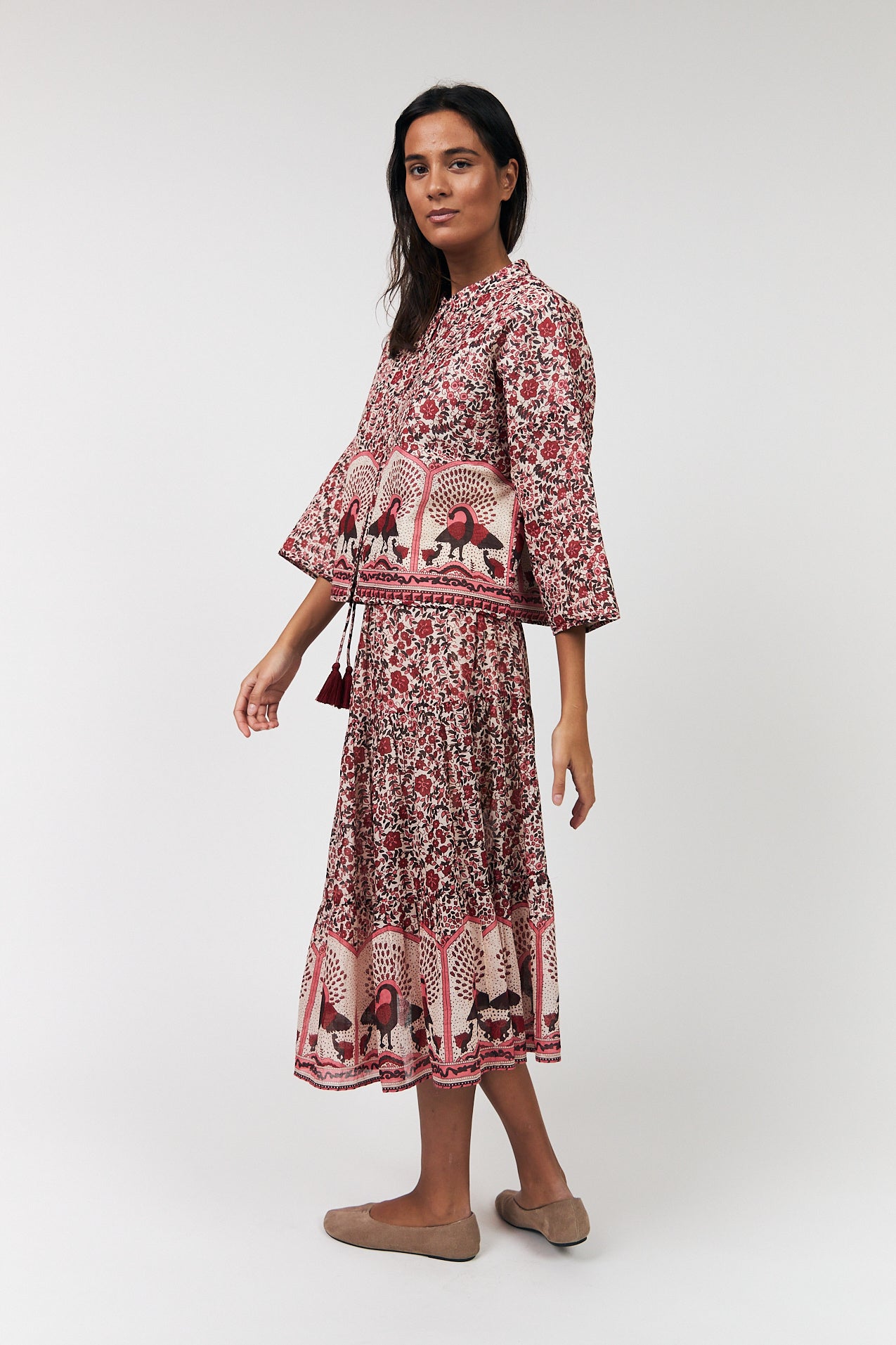 Lollys Laundry SunnyLL Midi Nederdel Skirt Rød