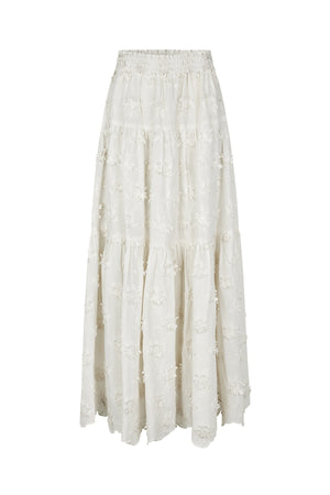 Lollys Laundry SunsetLL Maxi Nederdel Skirt Creme