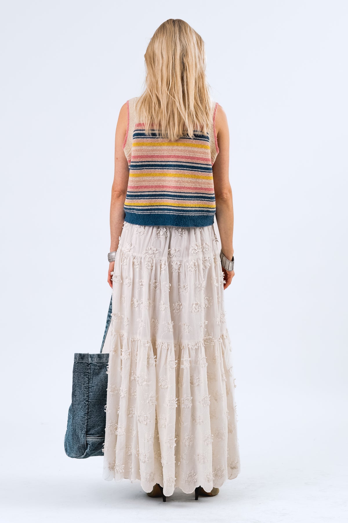 Lollys Laundry SunsetLL Maxi Nederdel Skirt Creme