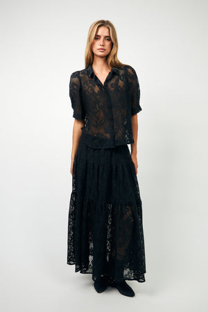 Lollys Laundry SunsetLL Maxi Nederdel Skirt 27 Dark Navy