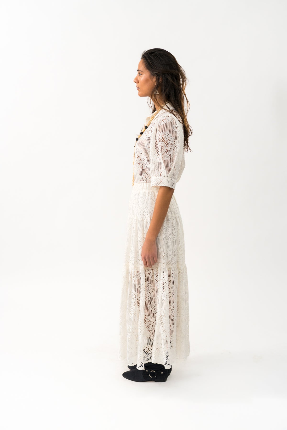 Lollys Laundry SunsetLL Maxi Nederdel Skirt Creme