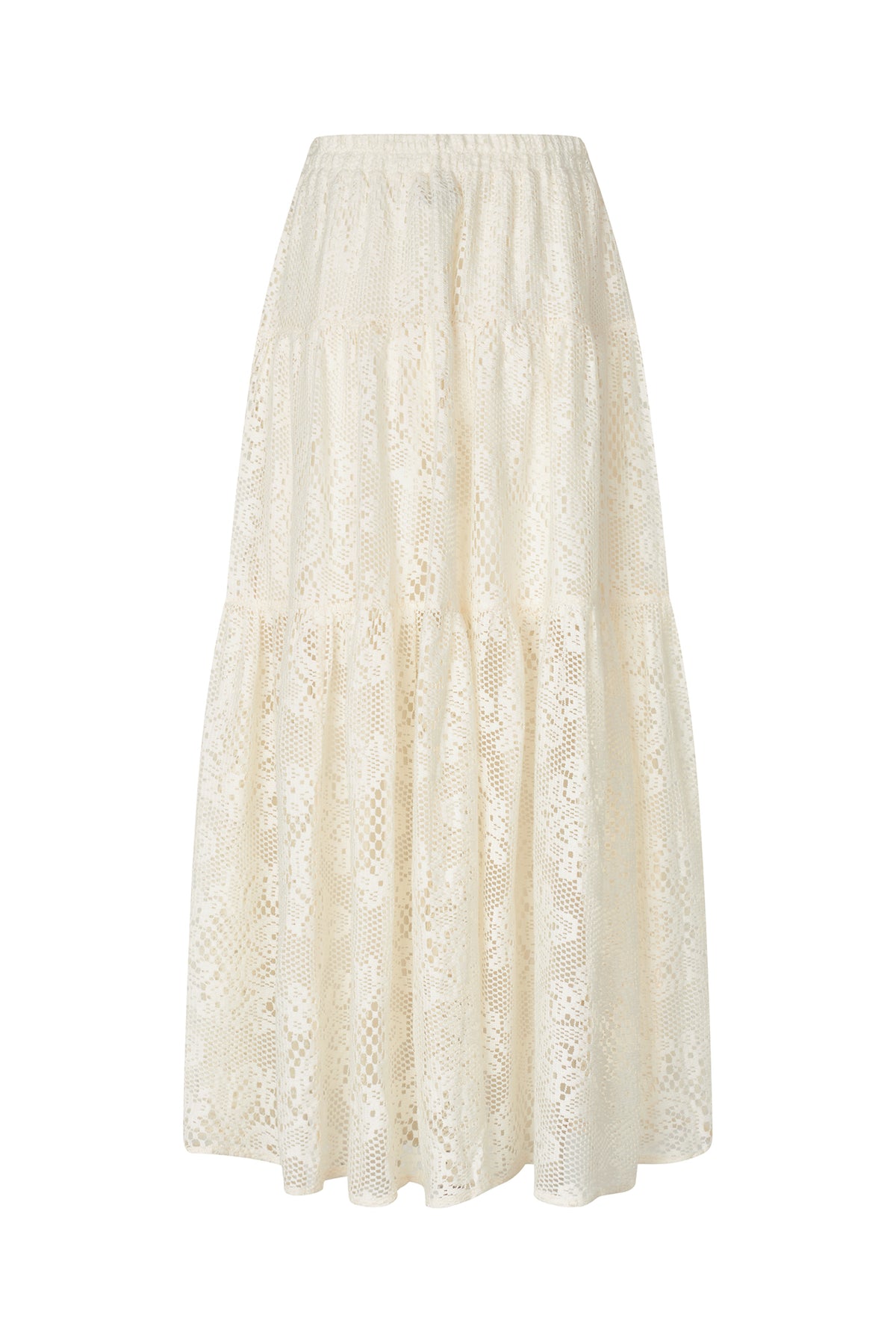 Lollys Laundry SunsetLL Maxi Nederdel Skirt Creme