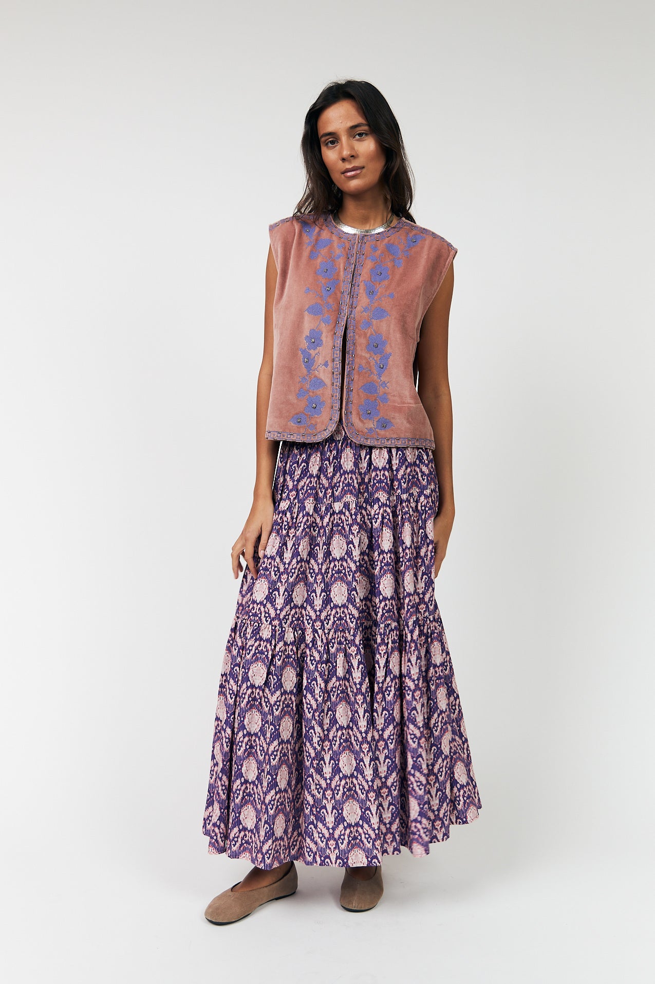 SunsetLL Maxi Nederdel - Graphic Print