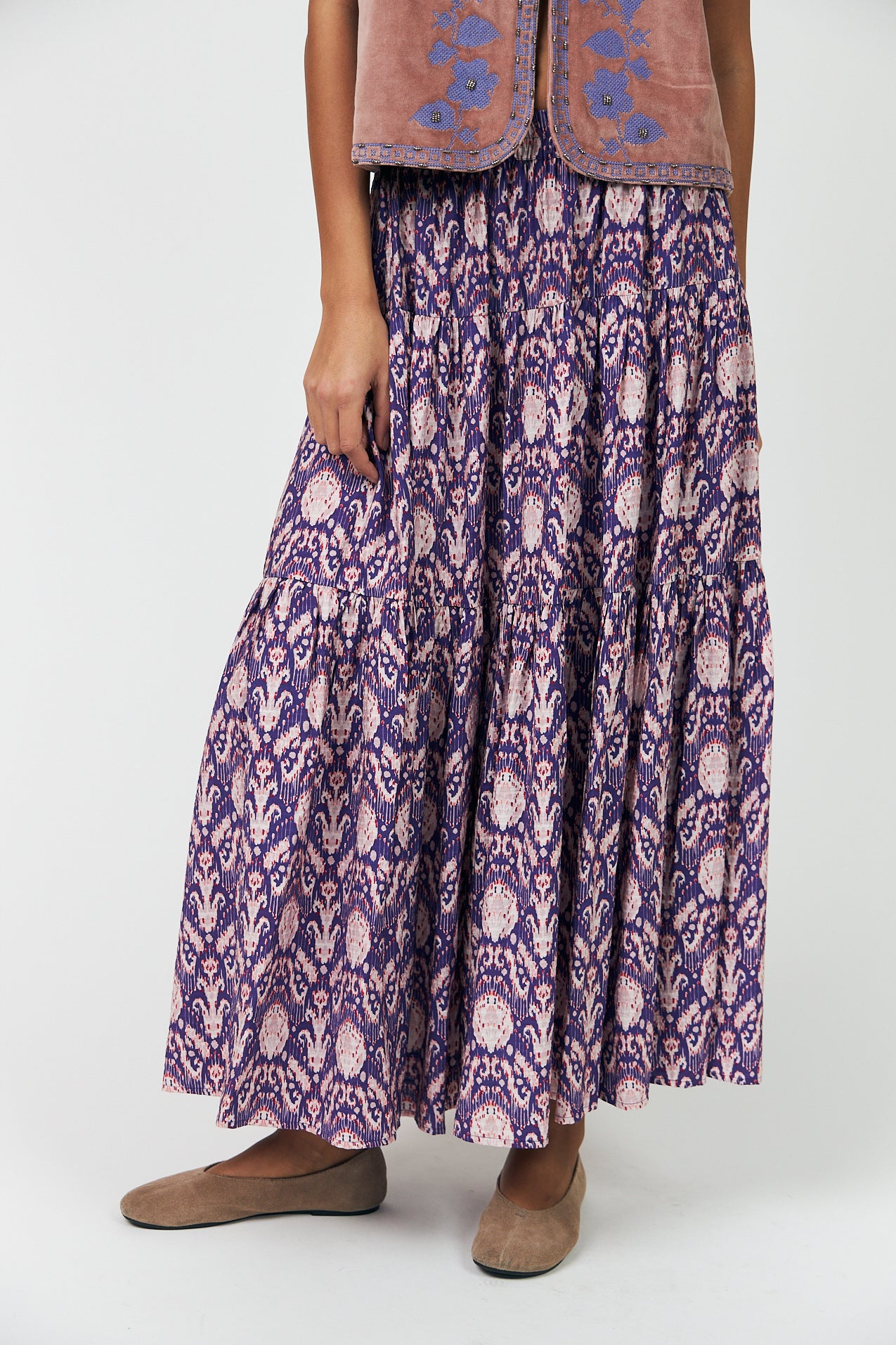 SunsetLL Maxi Nederdel - Graphic Print