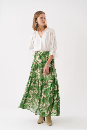 Lollys Laundry SunsetLL Maxi Skirt Skirt 40 Green