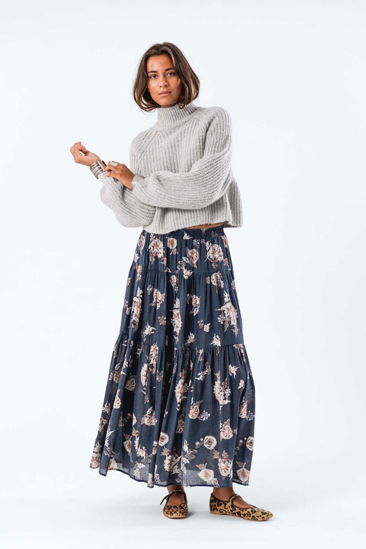 Lollys Laundry SunsetLL Maxi Skirt Skirt Mørkeblå