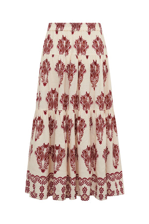 Lollys Laundry SunsetLL Maxi Nederdel Skirt Creme