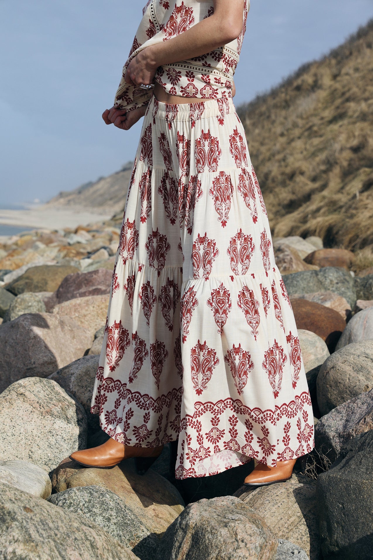 SunsetLL Maxi Nederdel - Creme
