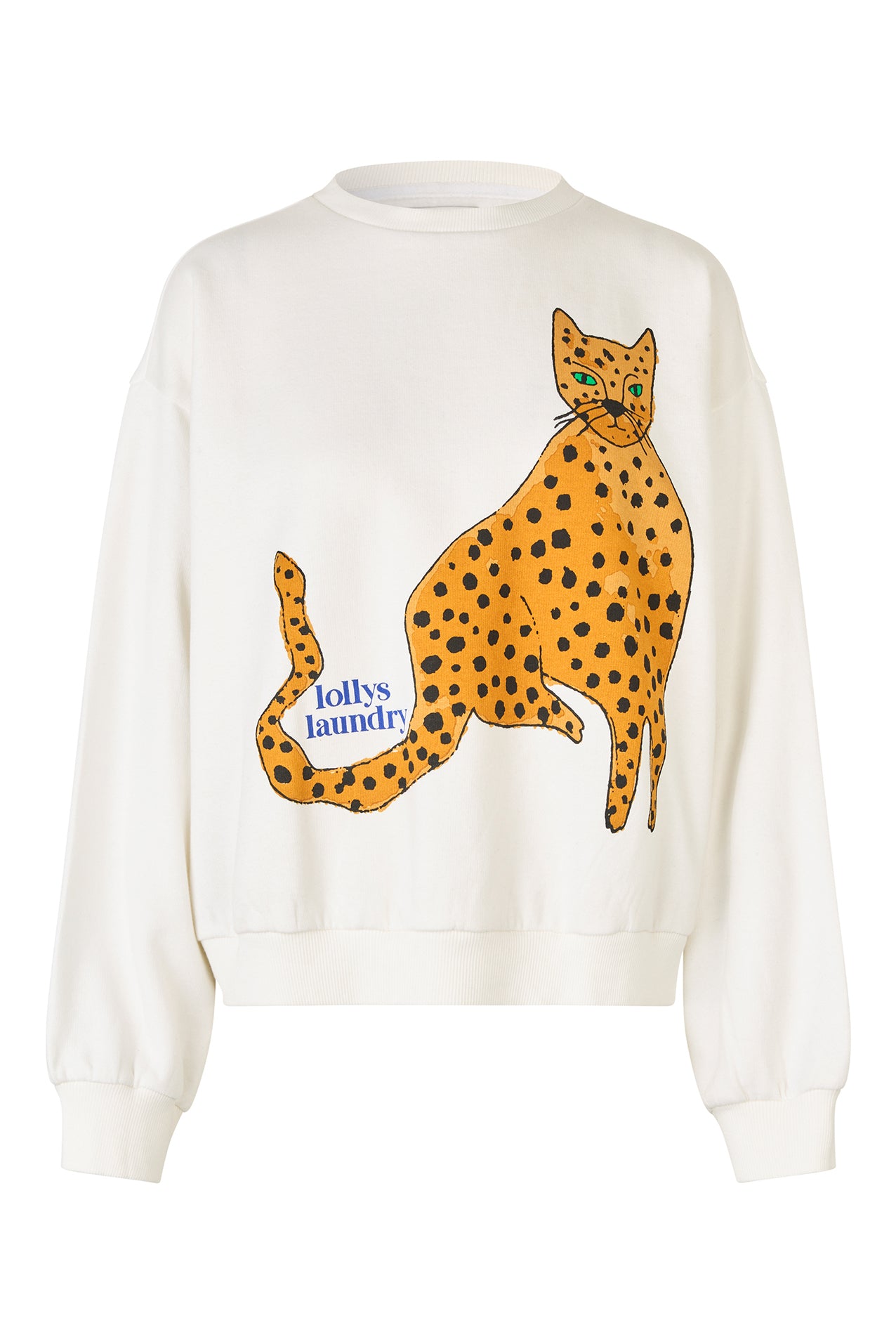 Lollys Laundry SydneyLL Leopard Sweatshirt Sweatshirt Hvid
