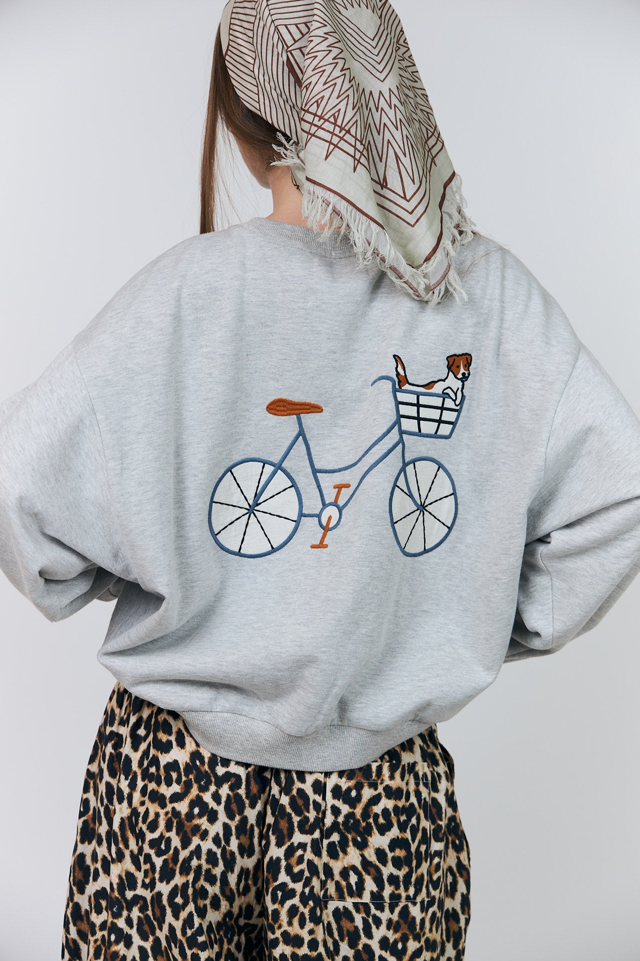 Lollys Laundry SydneyLL Sweatshirt Hund Sweatshirt Lysegrå Melange
