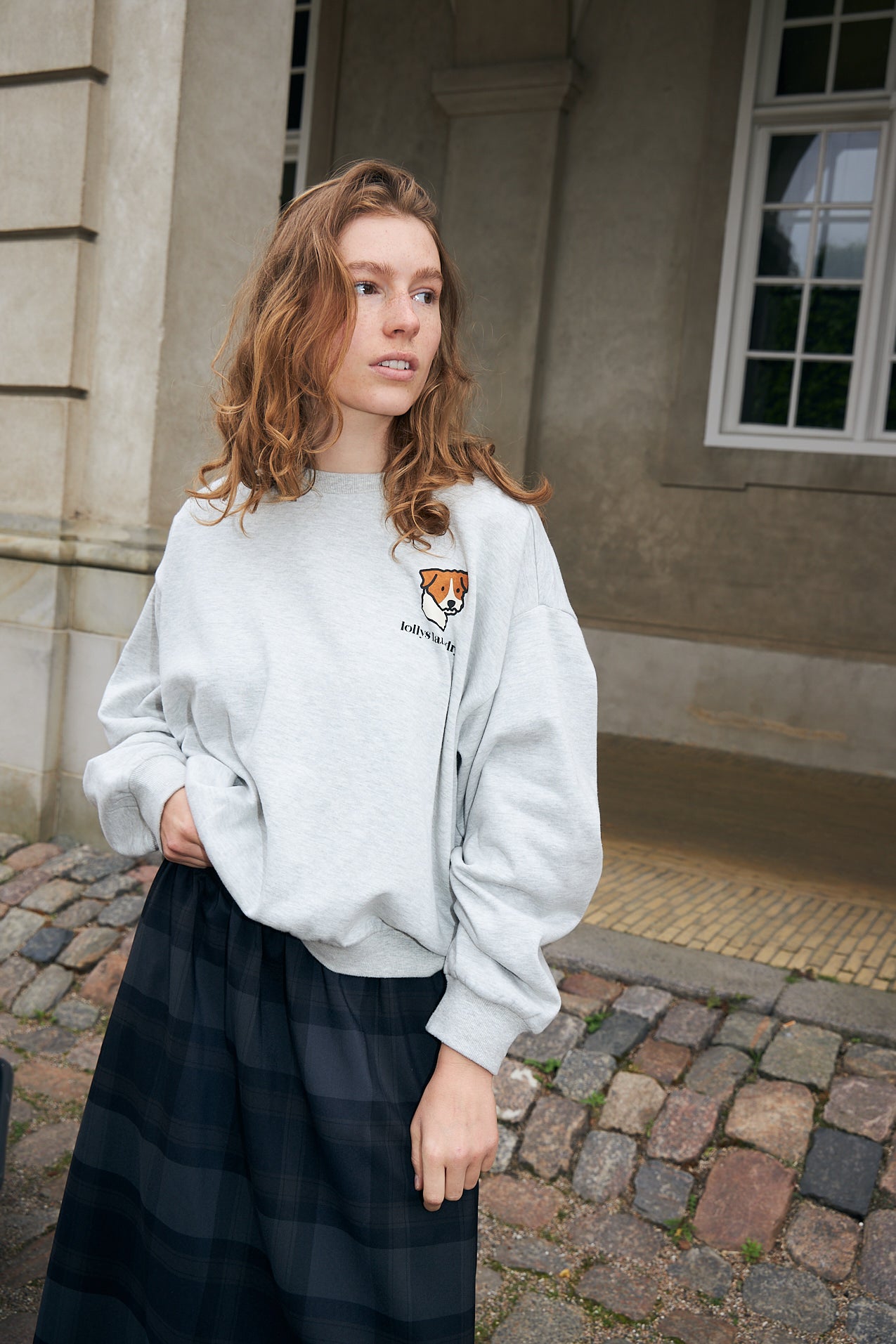 Lollys Laundry SydneyLL Sweatshirt Hund Sweatshirt Lysegrå Melange