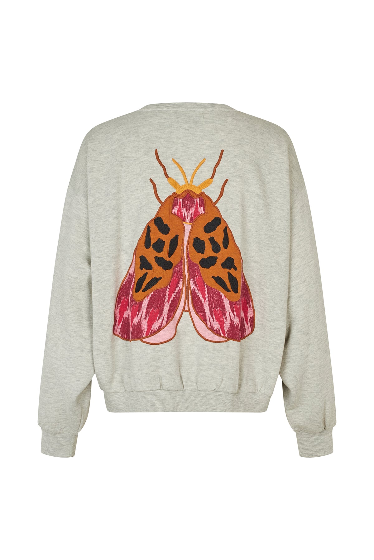 SydneyLL Sweatshirt Sommerfugle - Lysegrå Melange