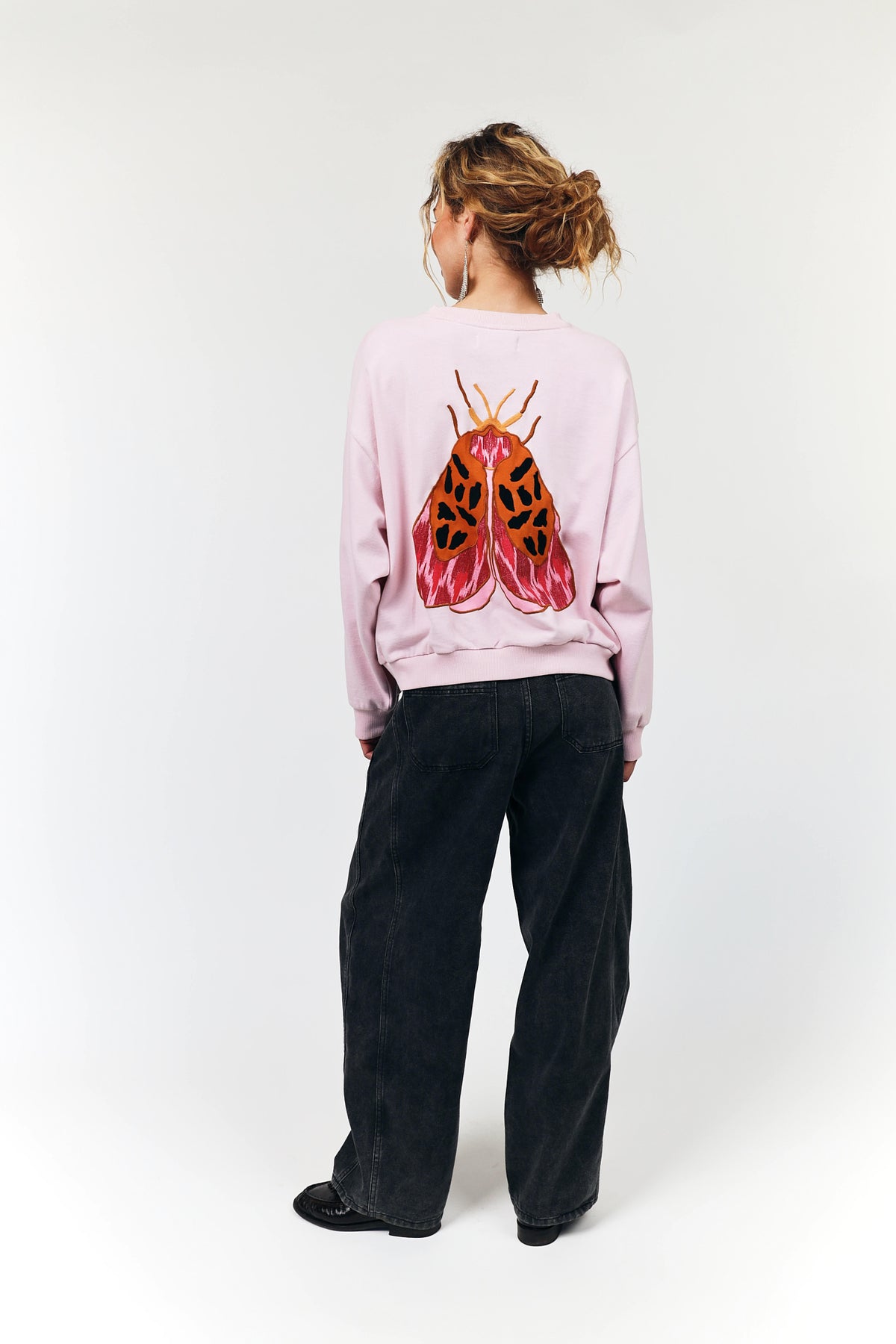 SydneyLL Sweatshirt Sommerfugle - Lyserød