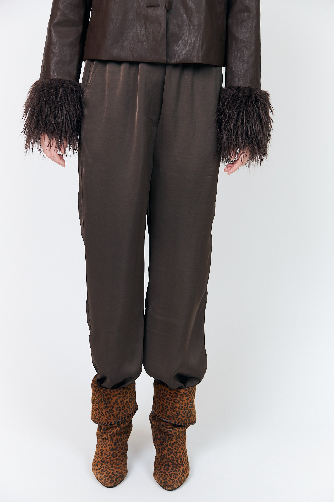 Lollys Laundry TalmaLL Bukser Pants Mørkebrun