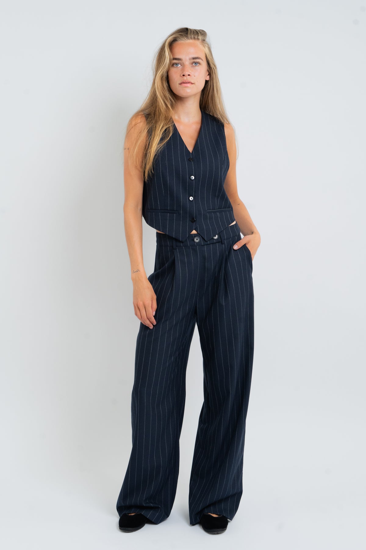 Lollys Laundry TorinoLL Vest SL Vest Navy