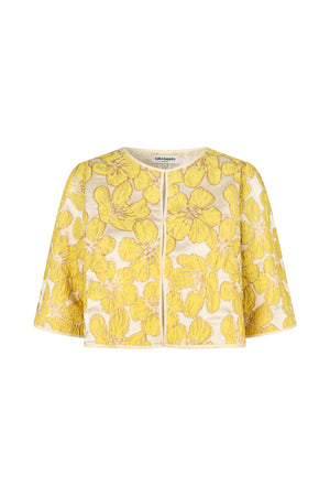 Lollys Laundry TrineLL kort Jakke Jacket Lysegul