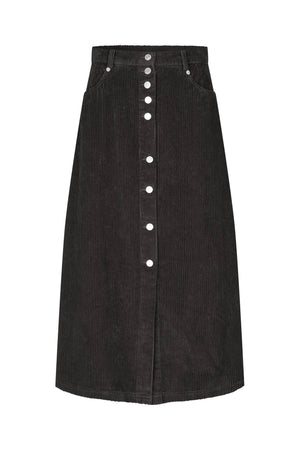 Lollys Laundry UnaLL Maxi Nederdel Skirt 87 Dark Mokka