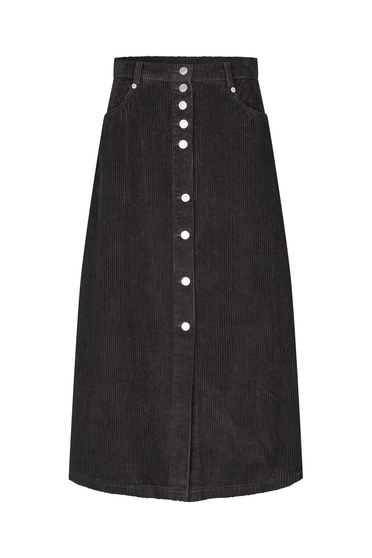 Lollys Laundry UnaLL Maxi Nederdel Skirt 87 Dark Mokka