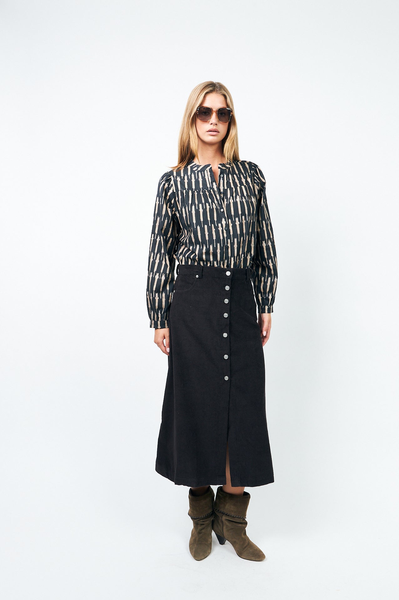 UnaLL Maxi Nederdel - Dark Mokka