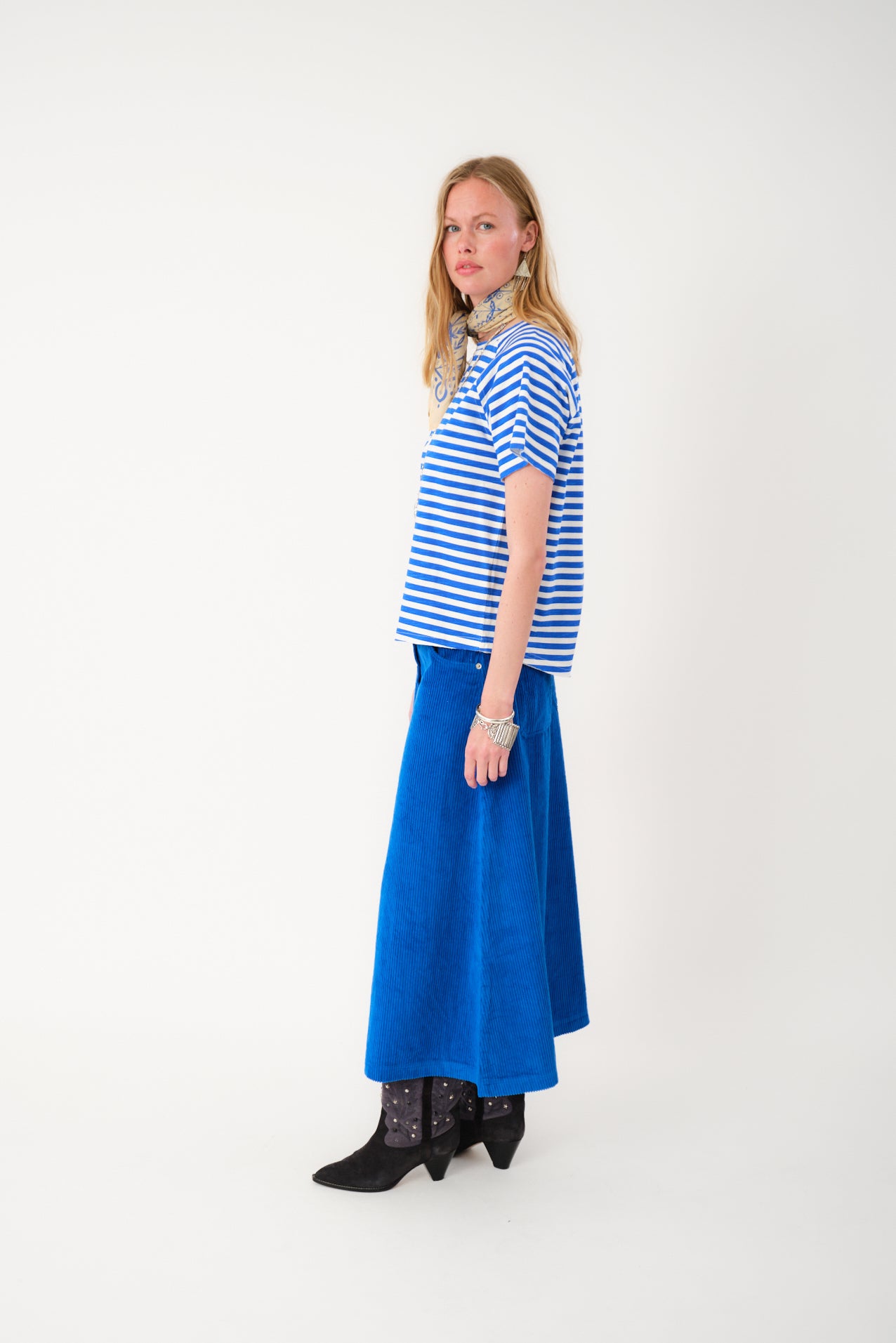 Lollys Laundry UnaLL Maxi Nederdel Skirt 97 Neon Blue