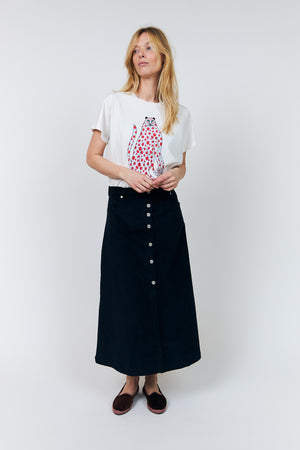 Lollys Laundry UnaLL Maxi Nederdel Skirt Mørkeblå