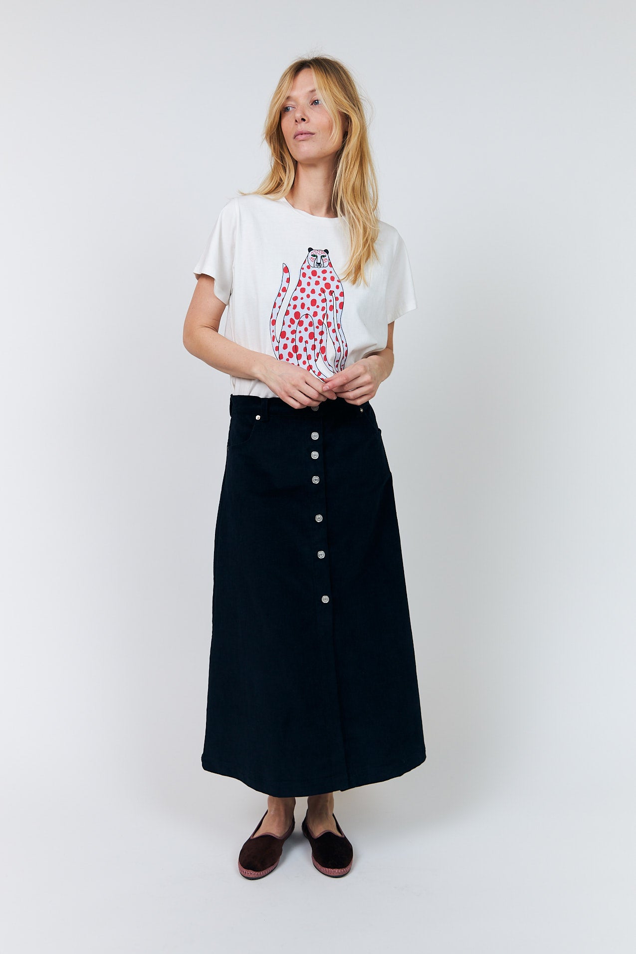 Lollys Laundry UnaLL Maxi Nederdel Skirt Mørkeblå
