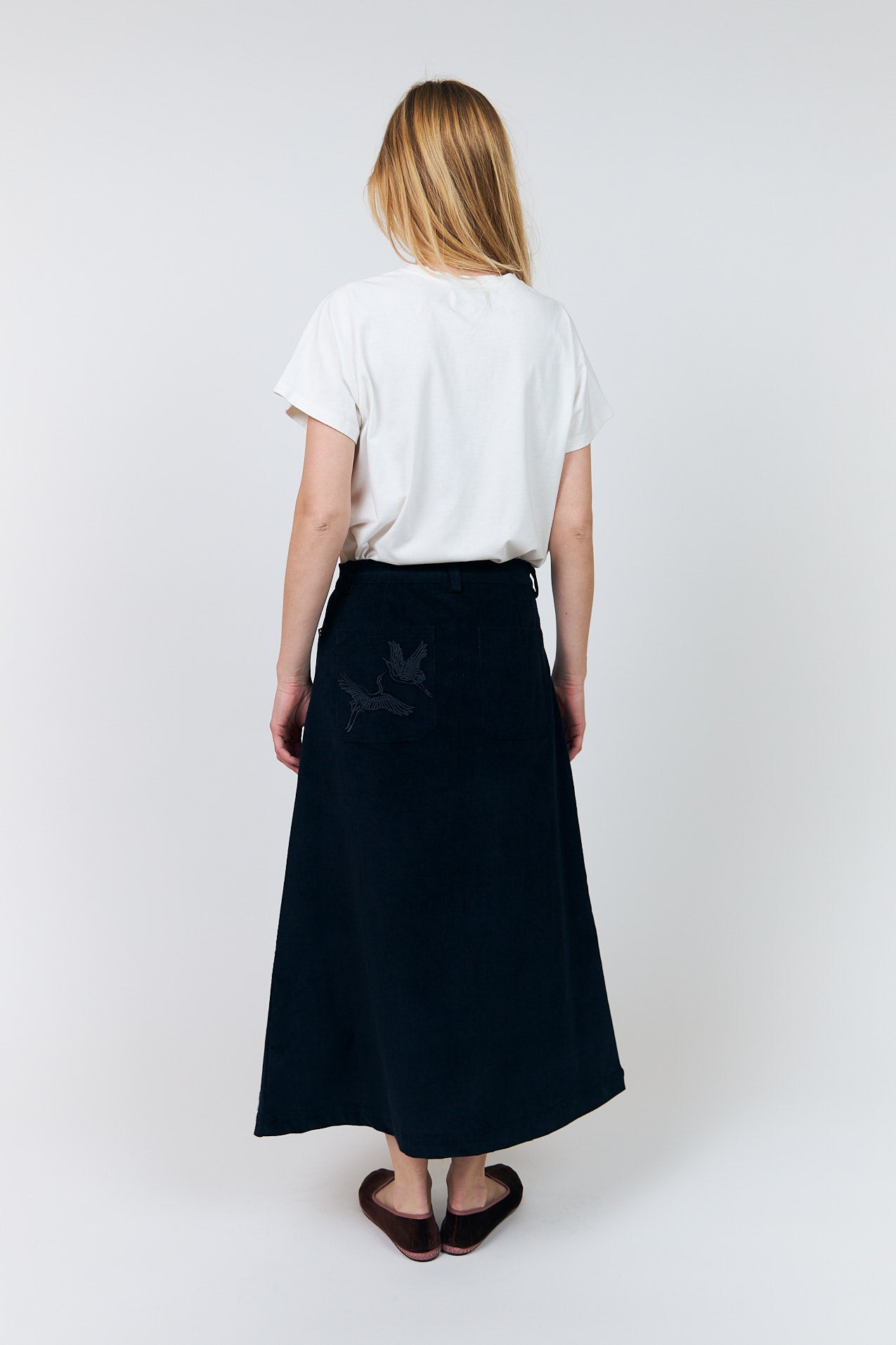 Lollys Laundry UnaLL Maxi Nederdel Skirt Mørkeblå