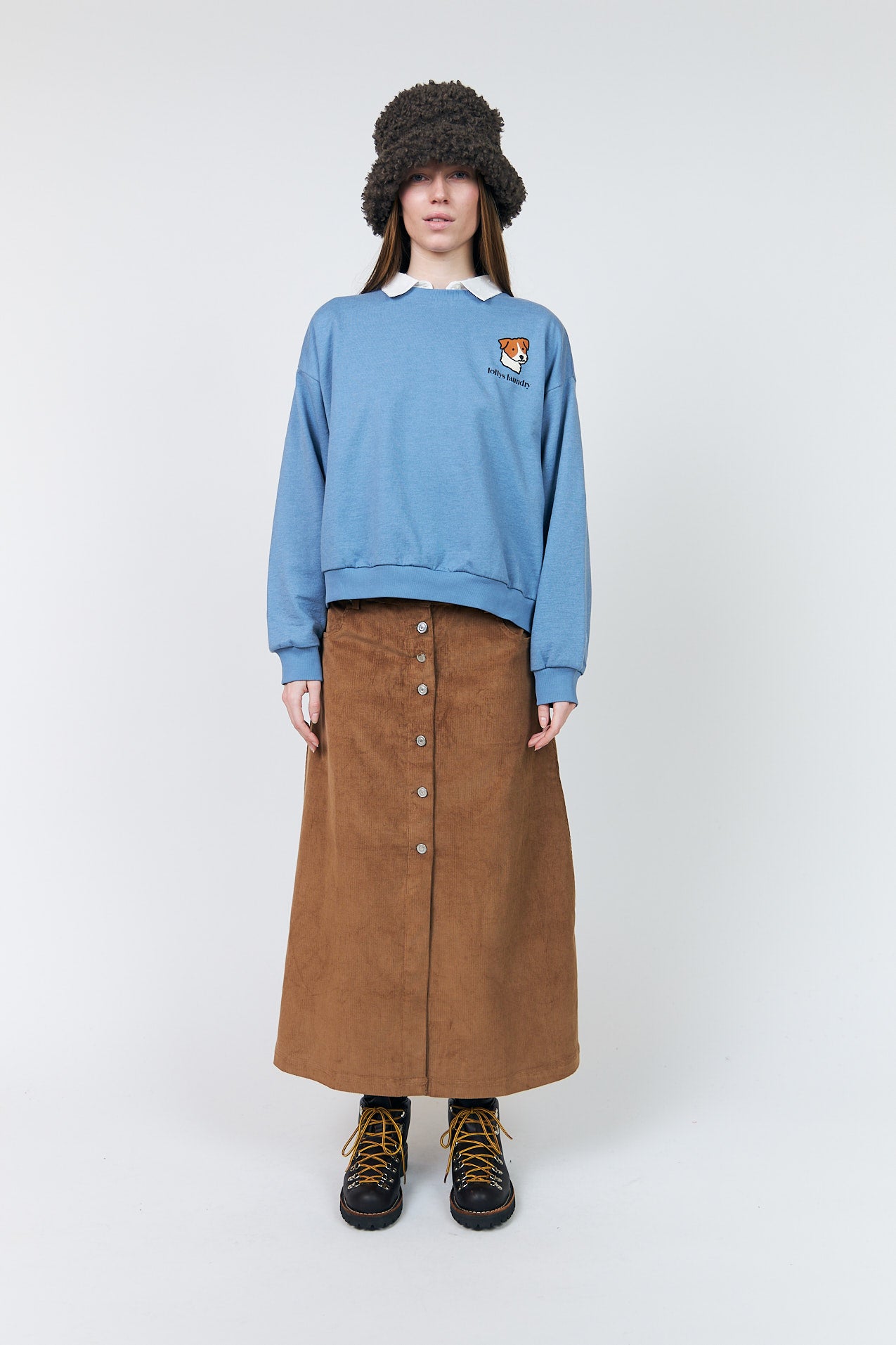 Lollys Laundry UnaLL Maxi Nederdel Skirt Nøddebrun