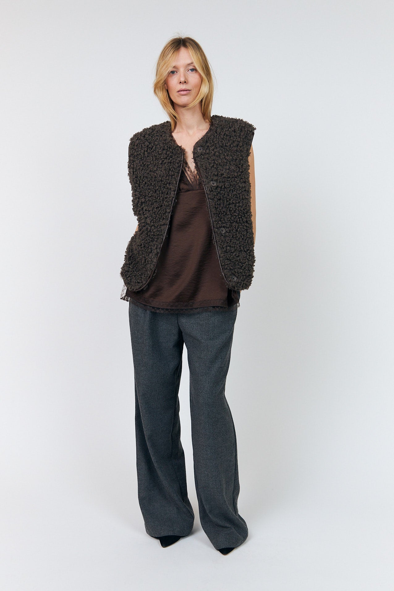 Lollys Laundry VadaLL Vest Vest Mørkebrun