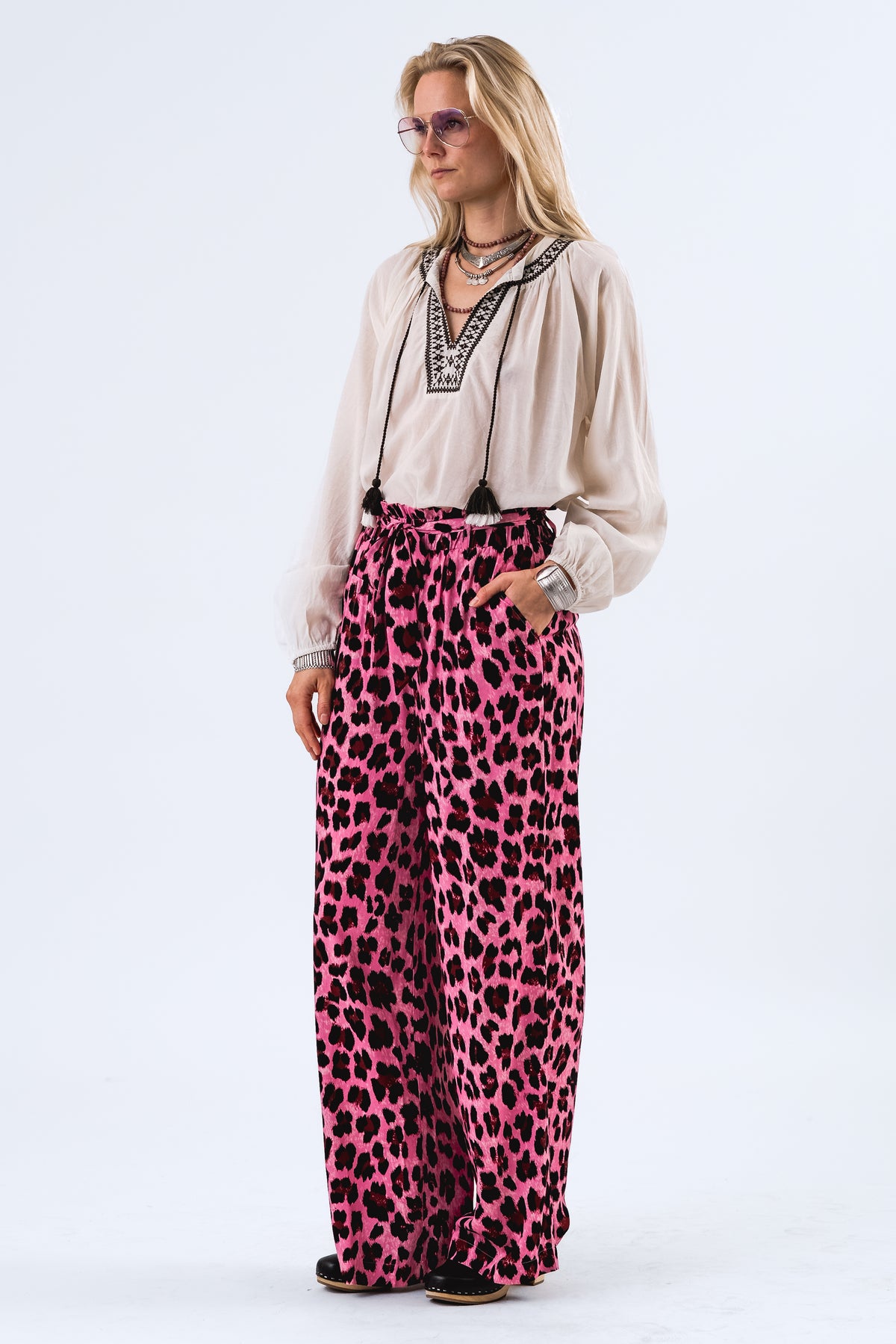 Lollys Laundry VickyLL Bukser Pants Neon pink