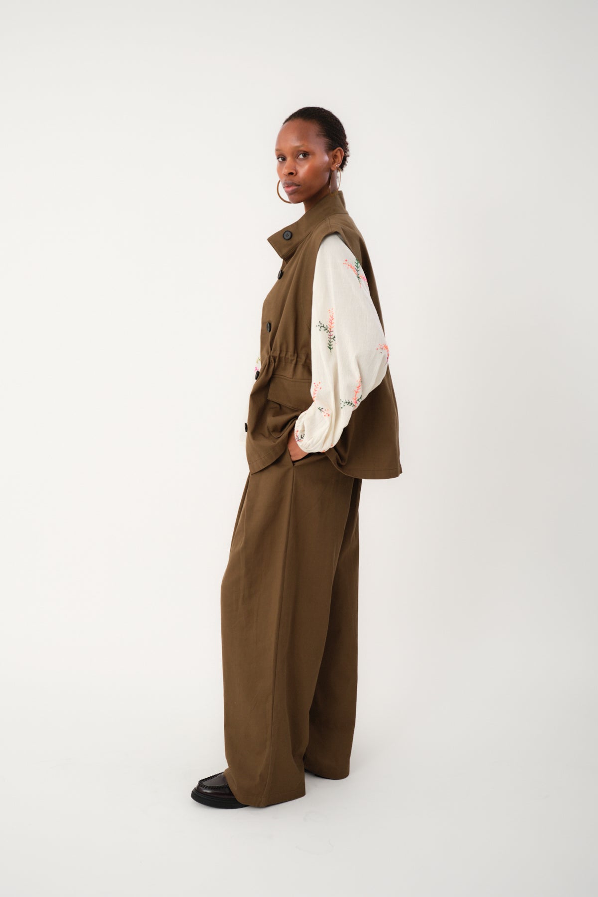 Lollys Laundry ZolaLL Bukse Pants Støvet grøn