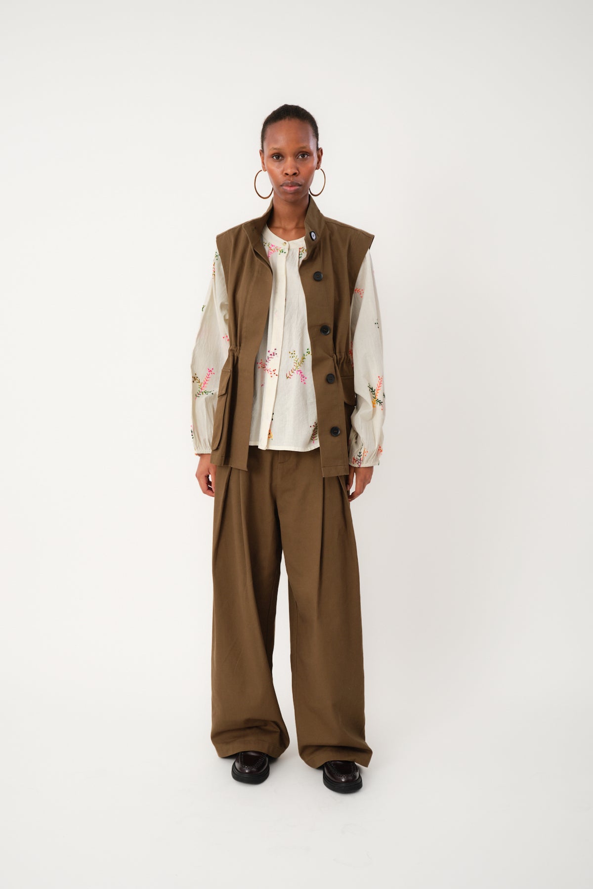 Lollys Laundry ZolaLL Bukse Pants Støvet grøn