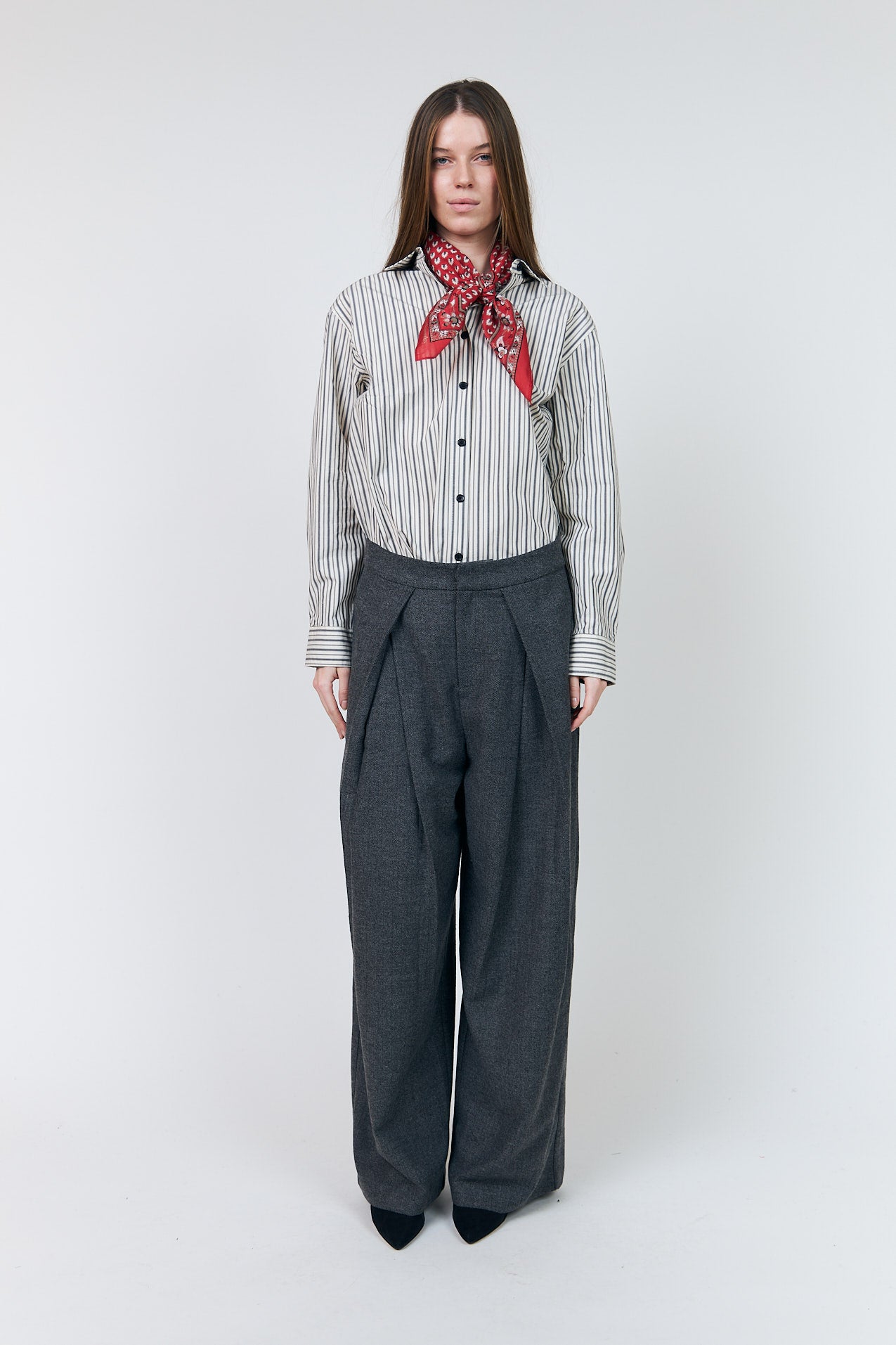 Lollys Laundry ZolaLL Bukser Pants Mørkegrå melange