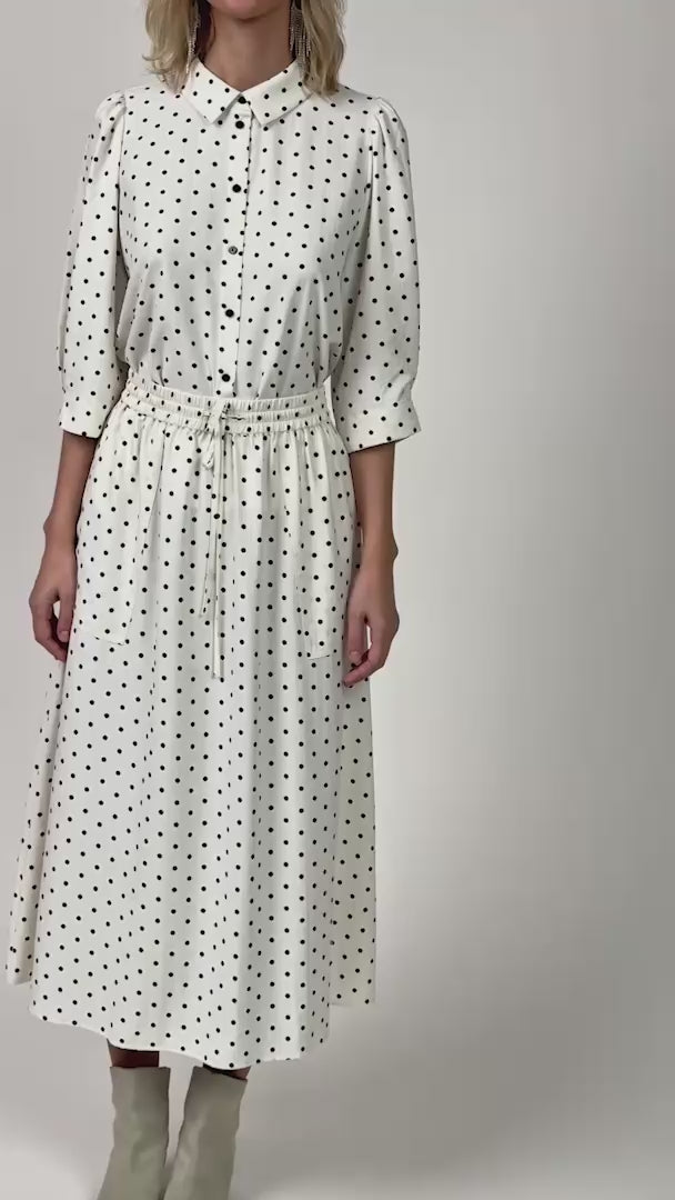 Lollys Laundry AkaneLL Midi Nederdel Skirt 76 Dot Print