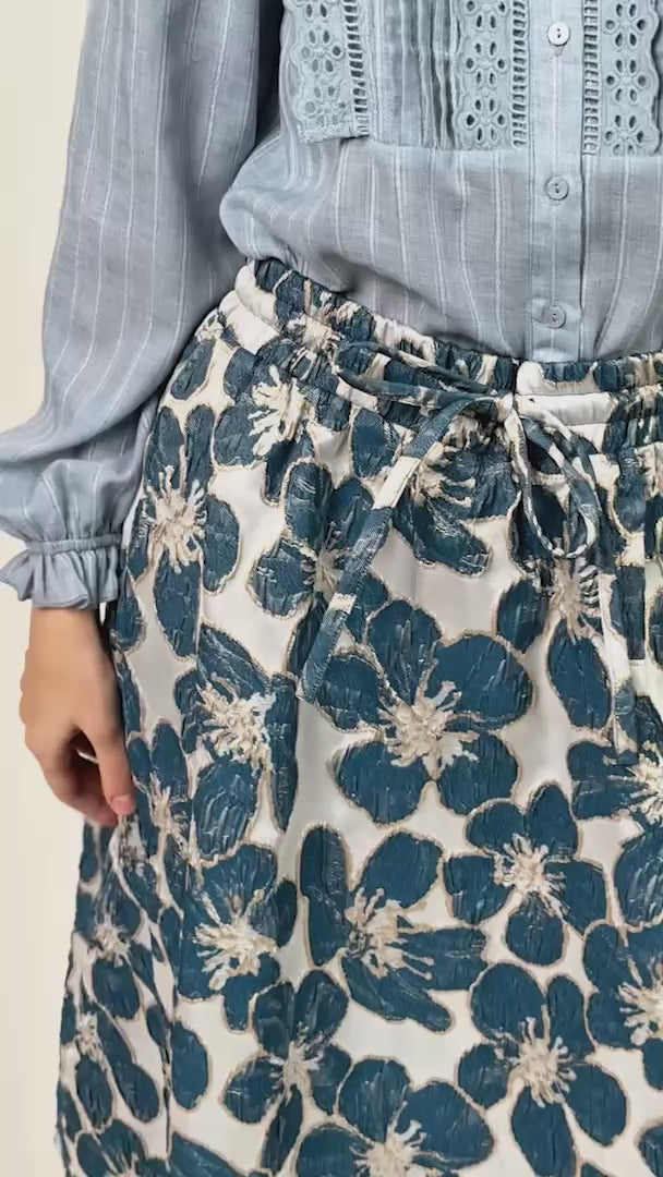 Lollys Laundry BristolLL Midi Nederdel Skirt Blå